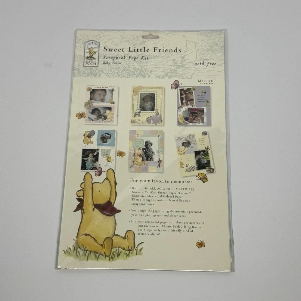 Classic Pooh Scrapbook Page Kit Lot Of 3 Baby/Party And Birthday/Everyday Themes